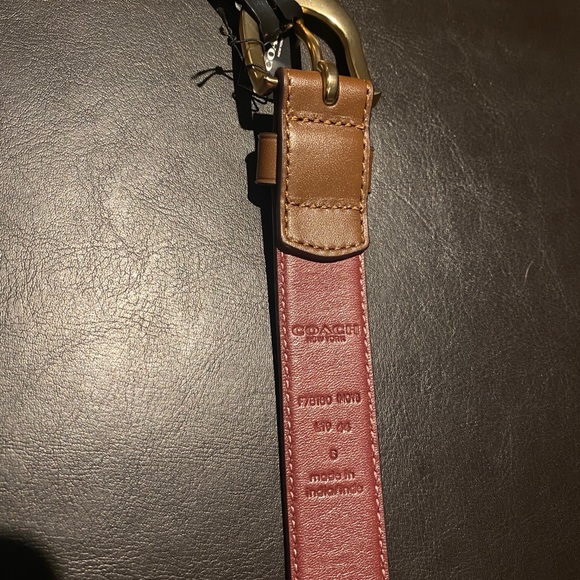 Coach Classic Belt (Saddle/Wine/Gold) - Picture 3 of 5